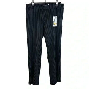 Betabrand Black Pinstripe‎ Bootcut Yoga Dress Pant